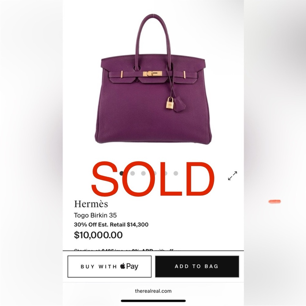Hermès Birkin 35 Anemone Purple Clemence Leather with Gold Hardware